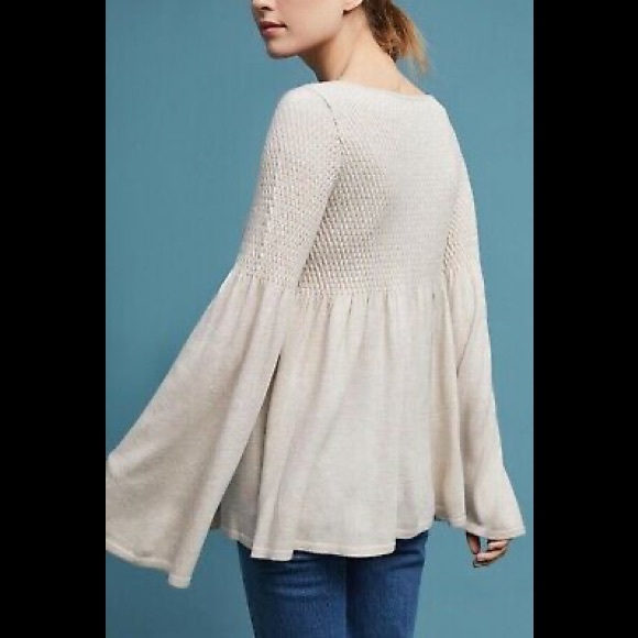 Anthro Knitted & Knotted Esme Bell Sleeve Sweater - Picture 2 of 10